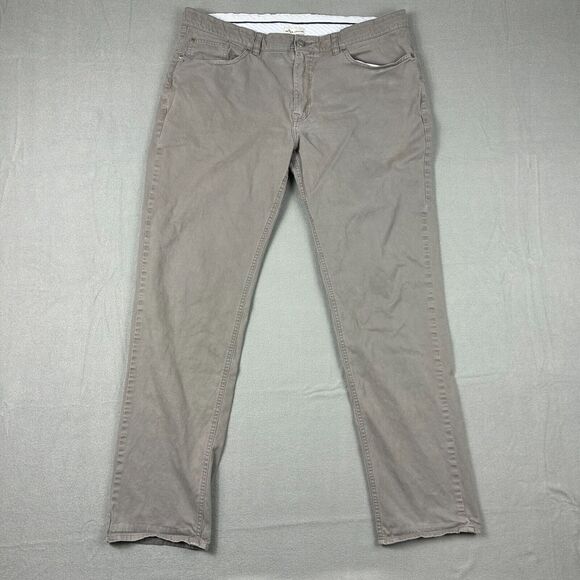 Peter Millar Pants‎ Mens 38 5 Pocket Pants Gray Cotton Blend Chino Business - Picture 1 of 10